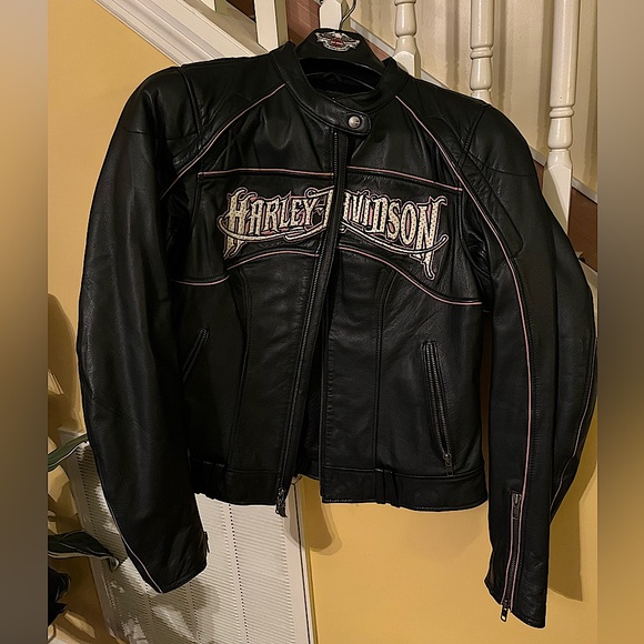 Harley Davidson Leather Ladies Medium Jacket - Picture 1 of 10